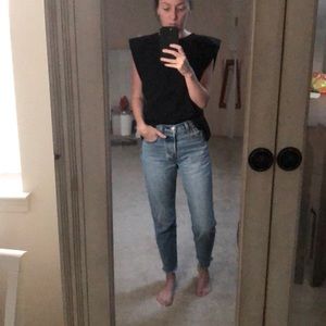 NWT Zara Shoulder Pad T-shirt